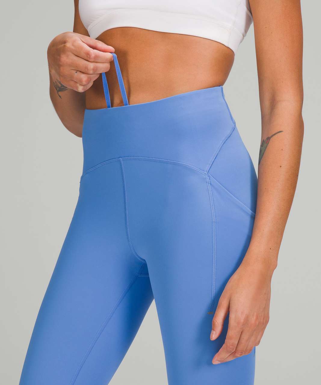 Lululemon Power Thru High-Rise Crop 23 - True Navy - lulu fanatics