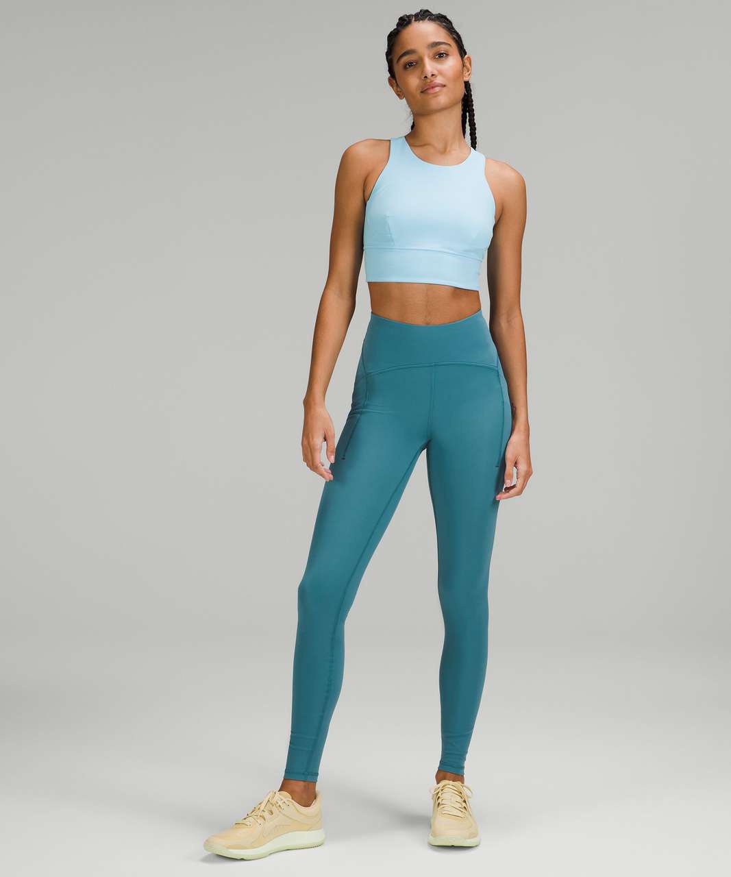 Lululemon Sheer Will HR Tight 28 *Pulse BLUE MESH Nulux NWT Size