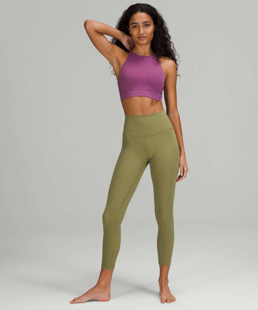 Lululemon Wunder Train High-Rise Tight 25 - Green Twill - lulu fanatics