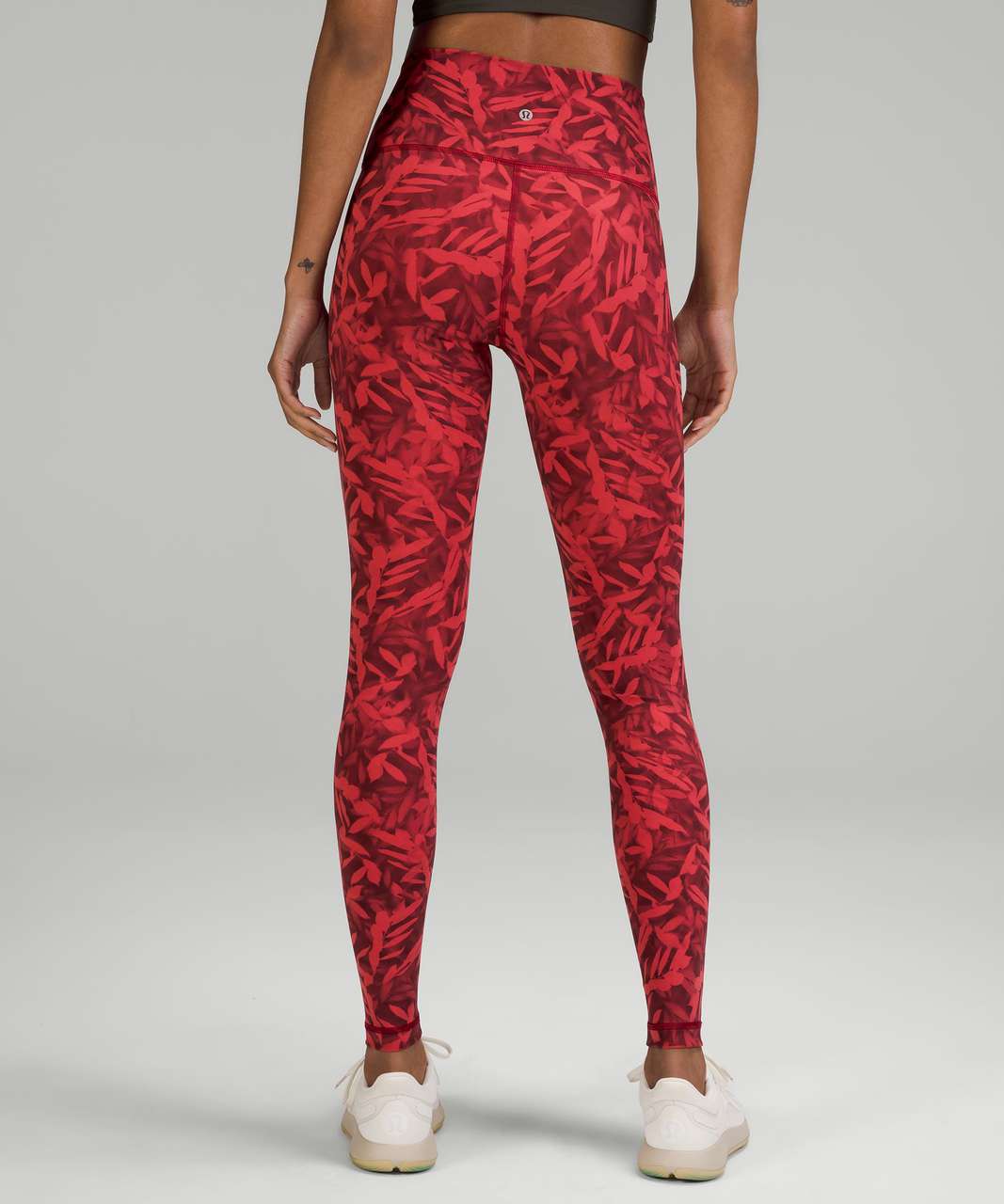 Lululemon Wunder Under High-Rise Tight 28" - Spray Leaf Fireside Red Multi