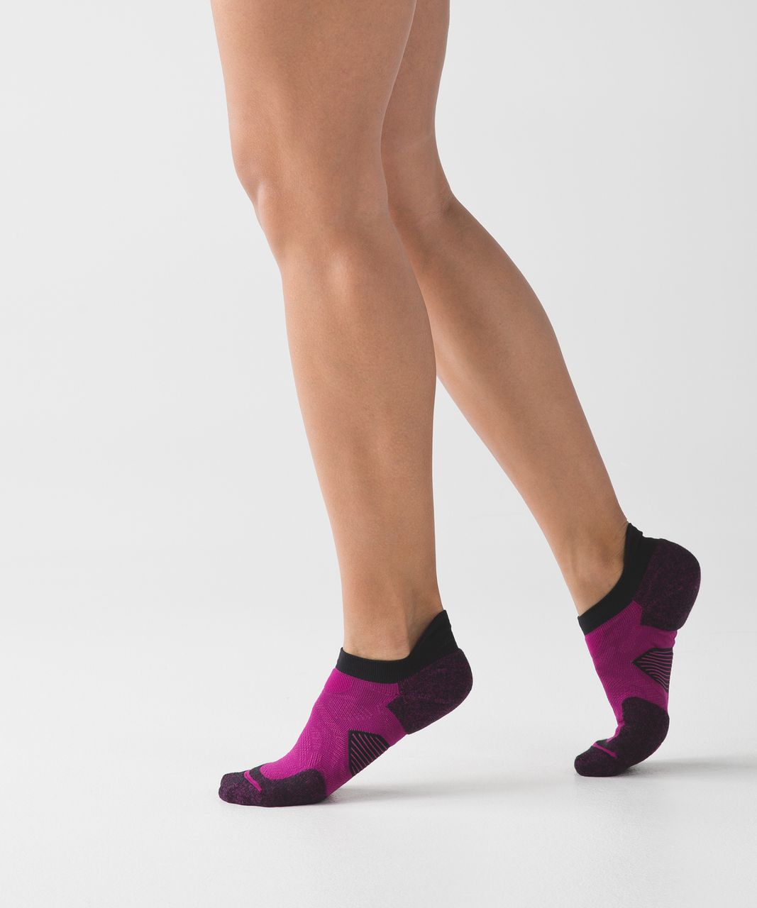 Lululemon High Speed Sock (Silver) - Deep Fuschia / Ripened Raspberry / Black