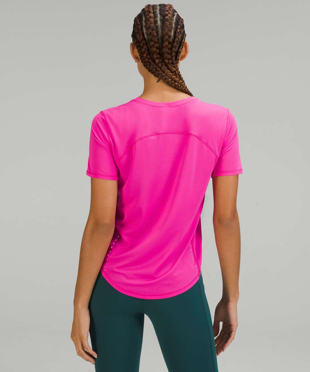 Lululemon High Neck Running and Training T-Shirt Pow Pink Light Size 4