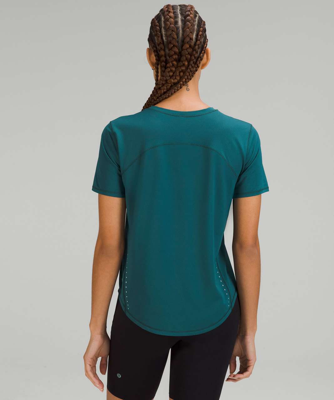 Lululemon High-Neck Running and Training T-Shirt - Green Jasper