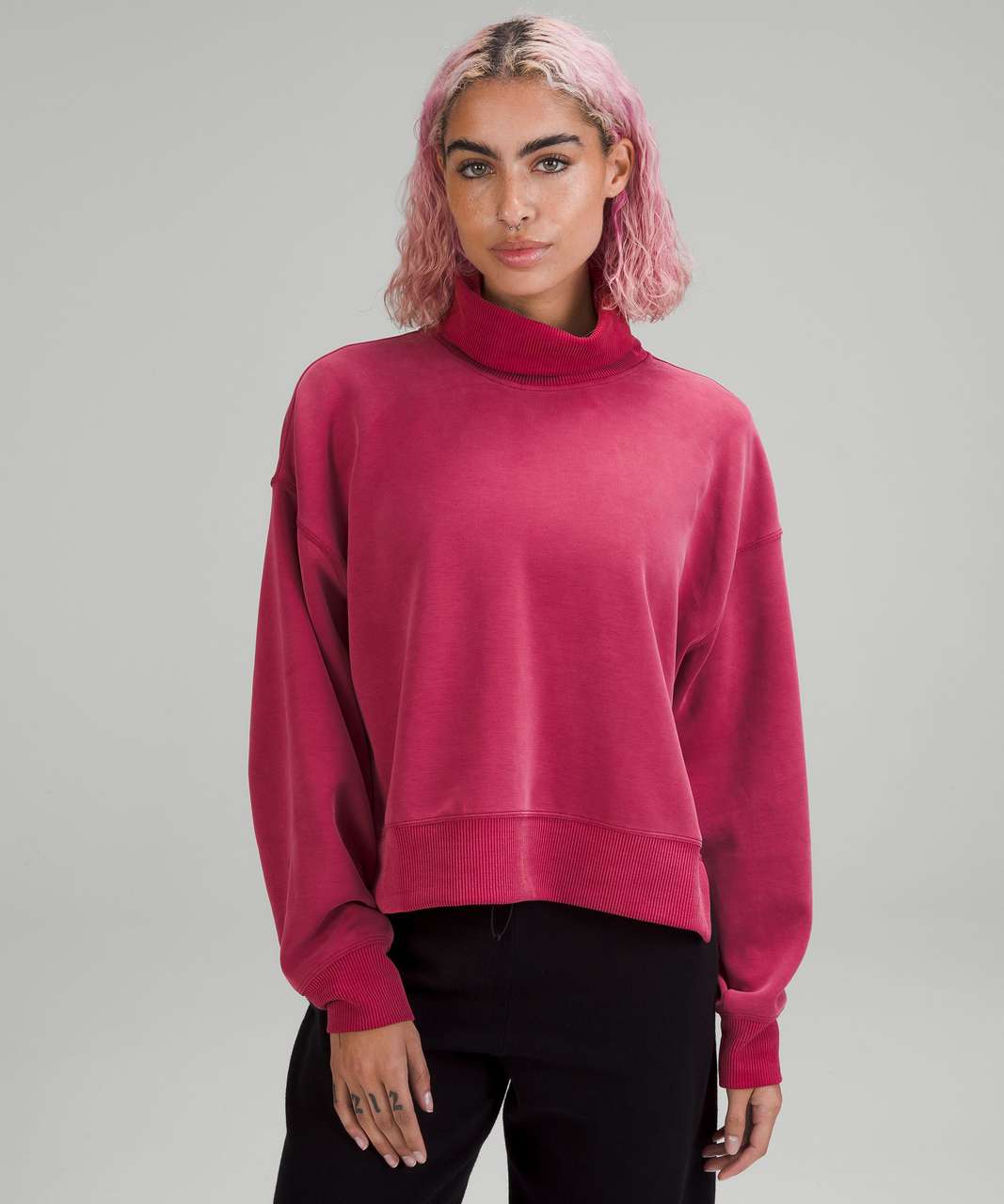 Lululemon Softstreme Turtleneck Pullover - Pomegranate