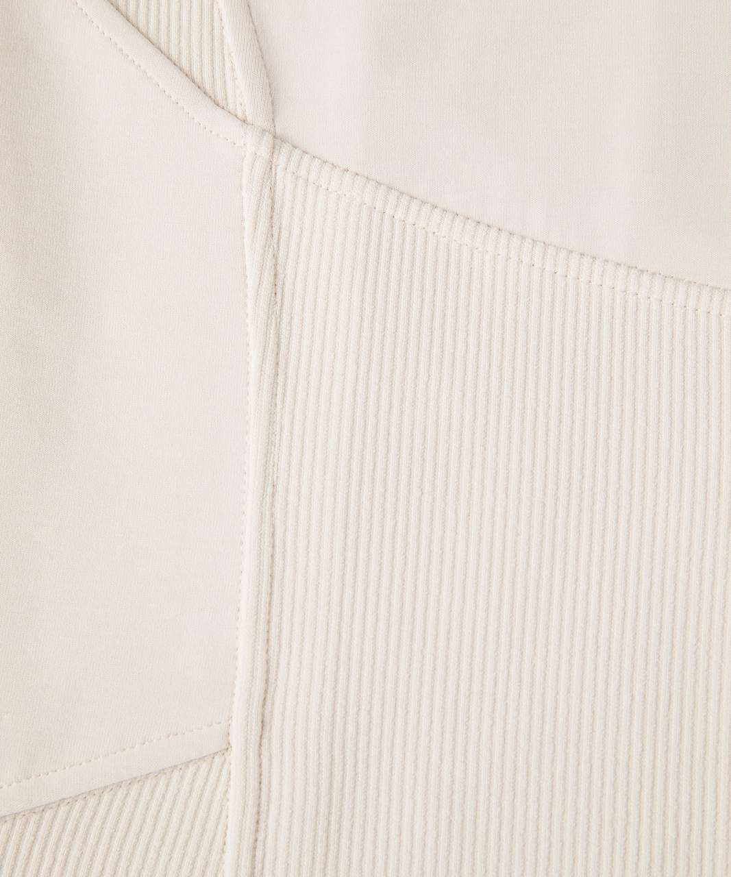 Lululemon Brushed Softstreme Ribbed Half Zip - White Opal - lulu fanatics