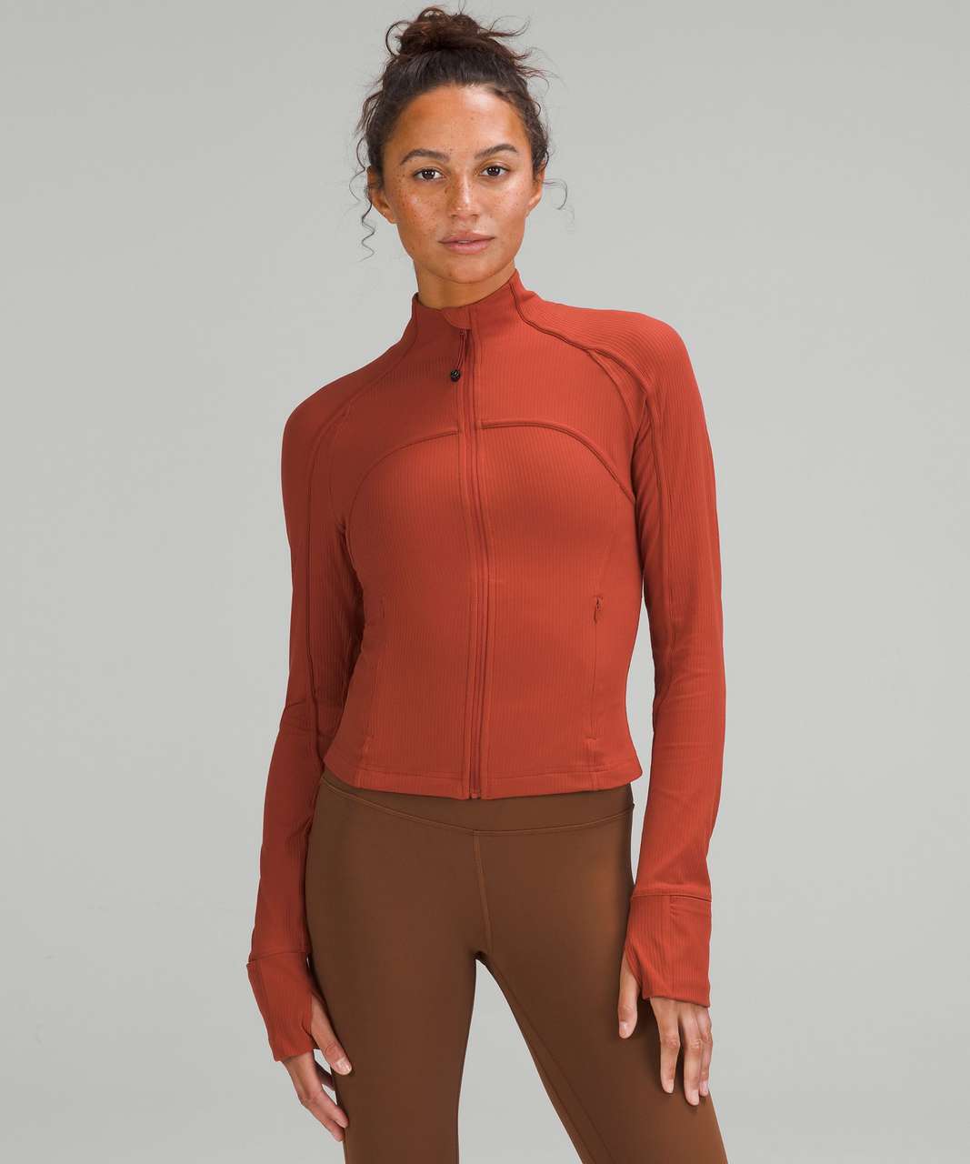 Lululemon Ribbed Nulu Cropped Define Jacket - Cayenne