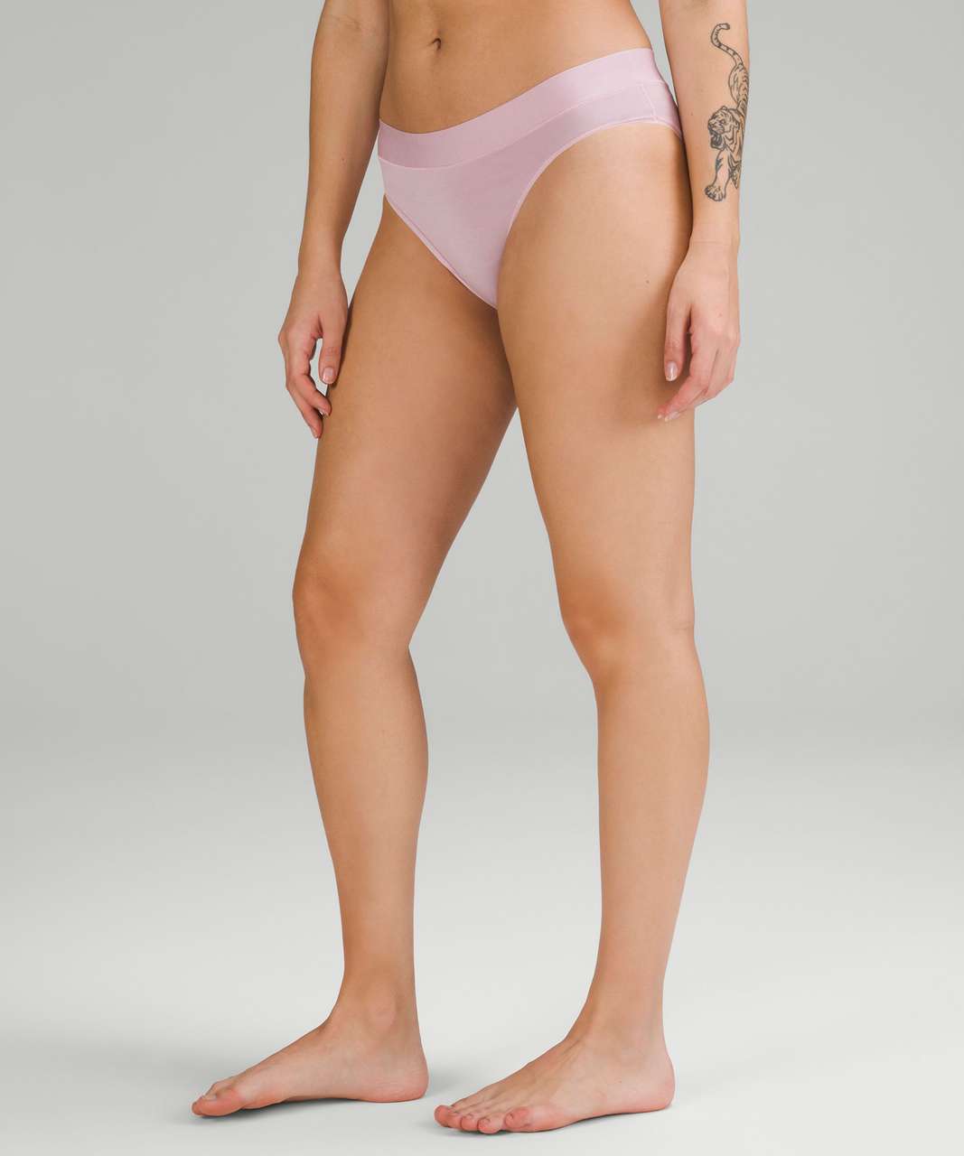 Lululemon UnderEase Mid-Rise Bikini Underwear 3 Pack - Gull Grey / Pink Peony / Cayenne