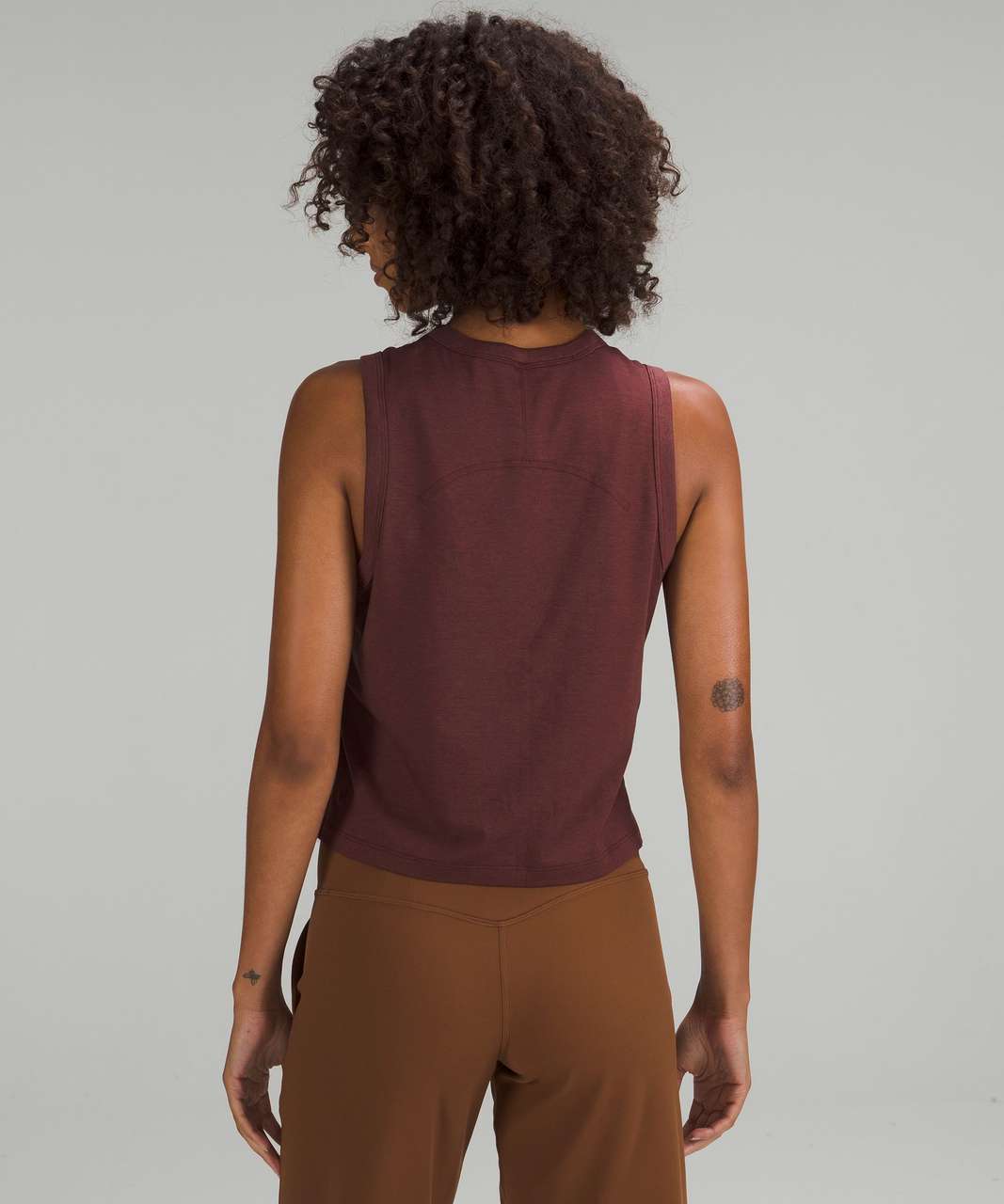 Lululemon Classic-Fit Cotton-Blend Tank Top - Red Merlot