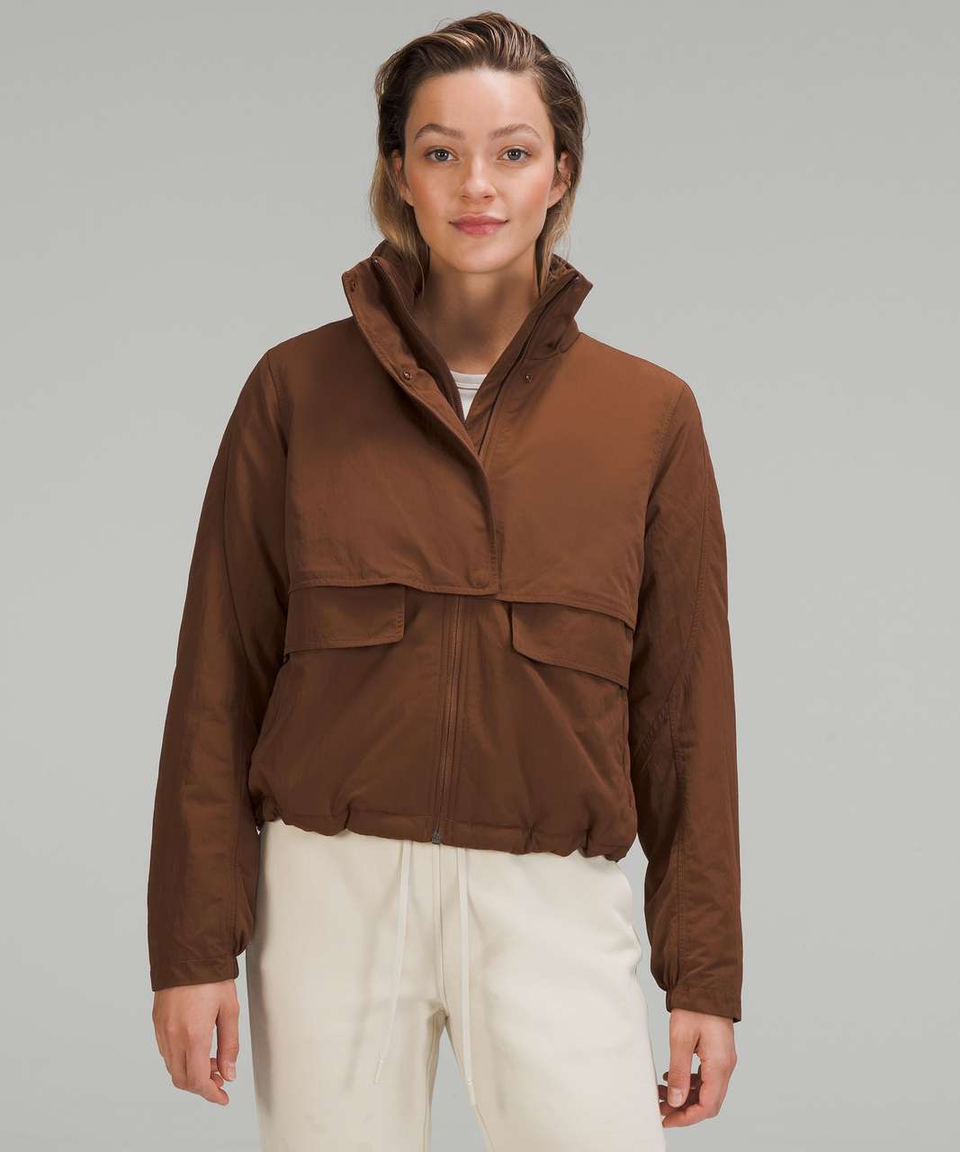 NWT LULULEMON ALWAYS Effortless Insulated Jacket SZ 10 RTDB Roasted Brown  £149.84 - PicClick UK