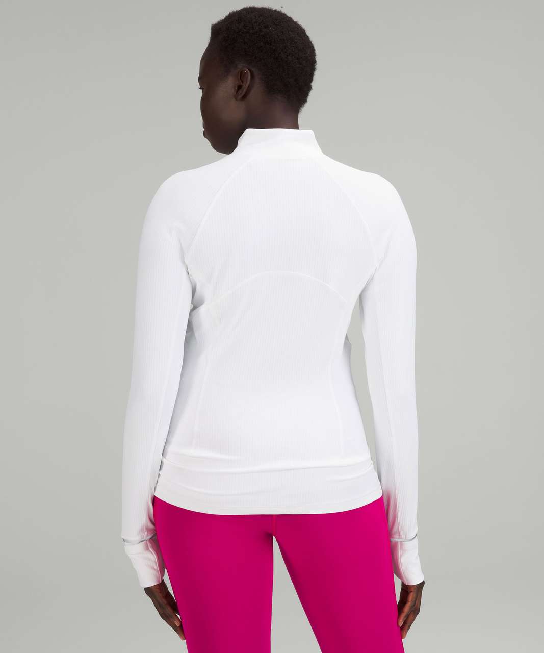 Lululemon Its Rulu Run Ribbed Half Zip - White