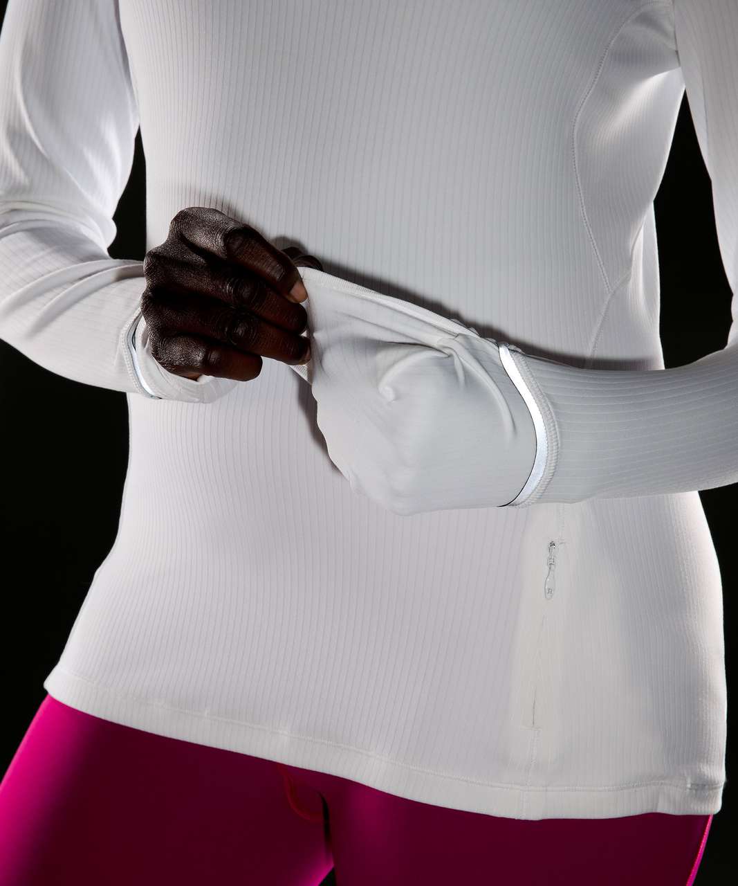 Lululemon Its Rulu Run Ribbed Half Zip - White