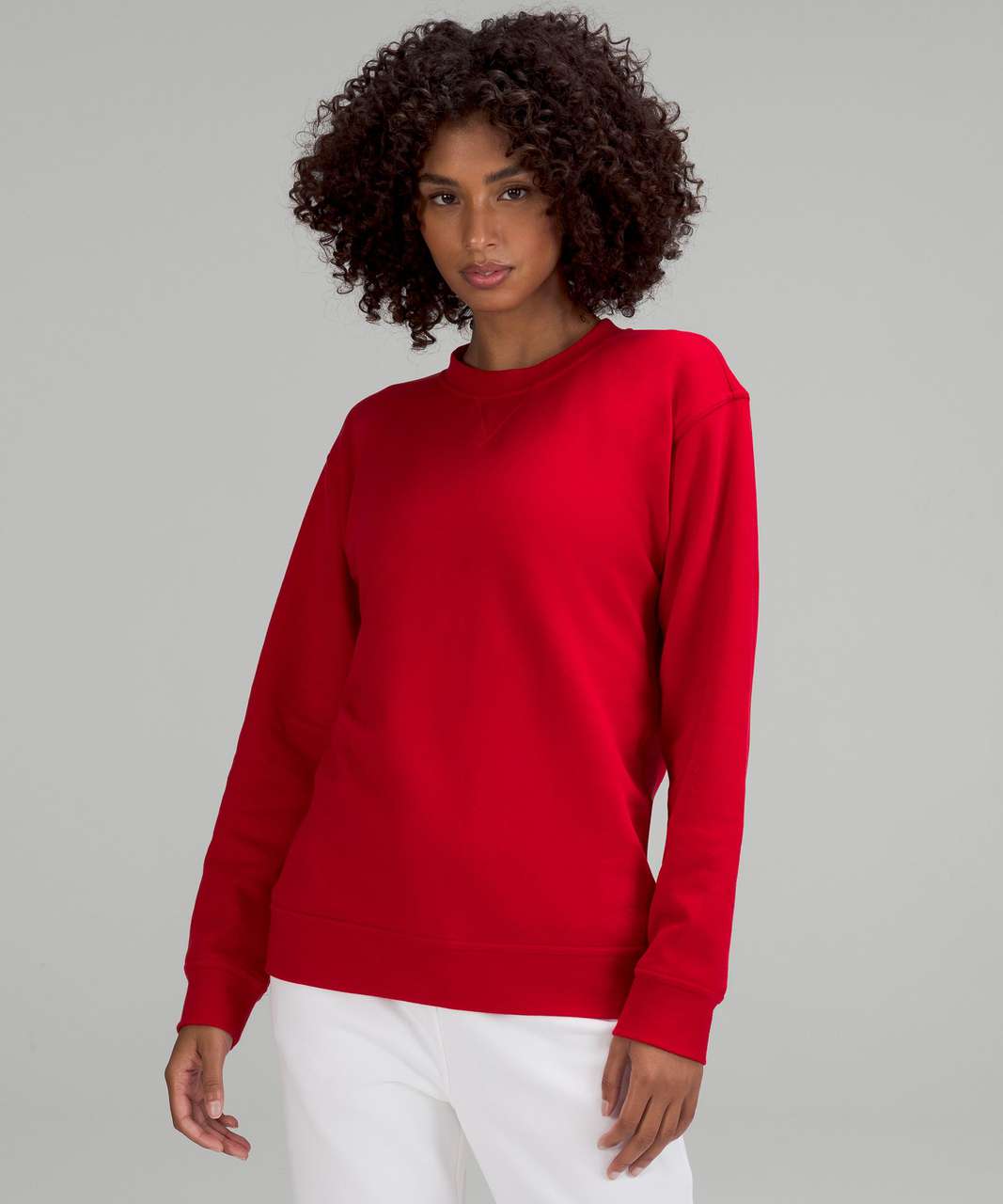 Lululemon All Yours Crew *Fleece - Dark Red - lulu fanatics