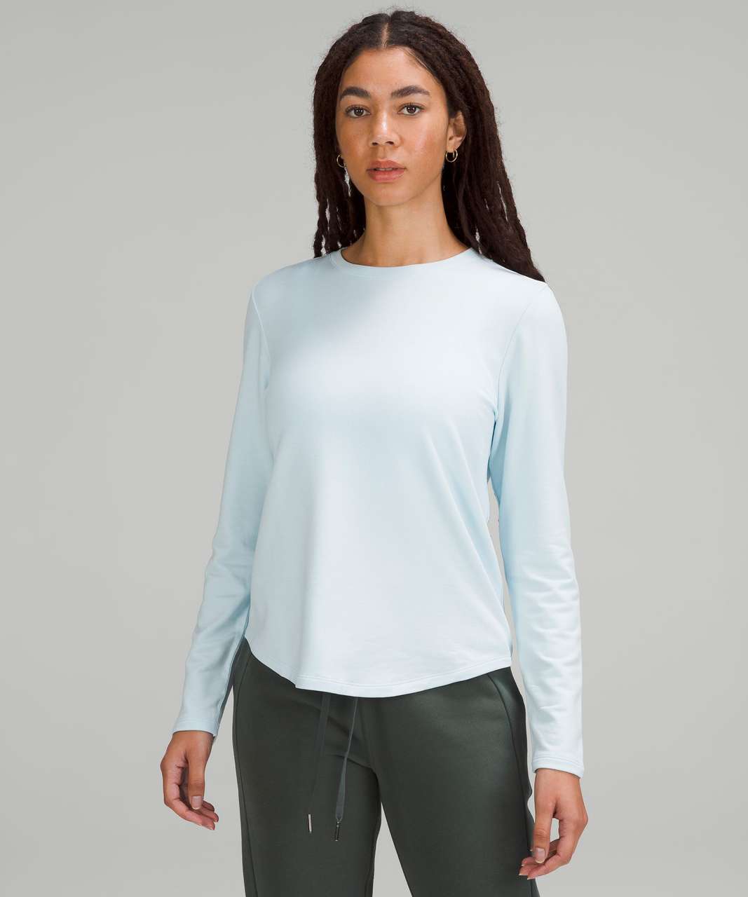 Lululemon Love Modal Fleece Long Sleeve Shirt - Powder Blue