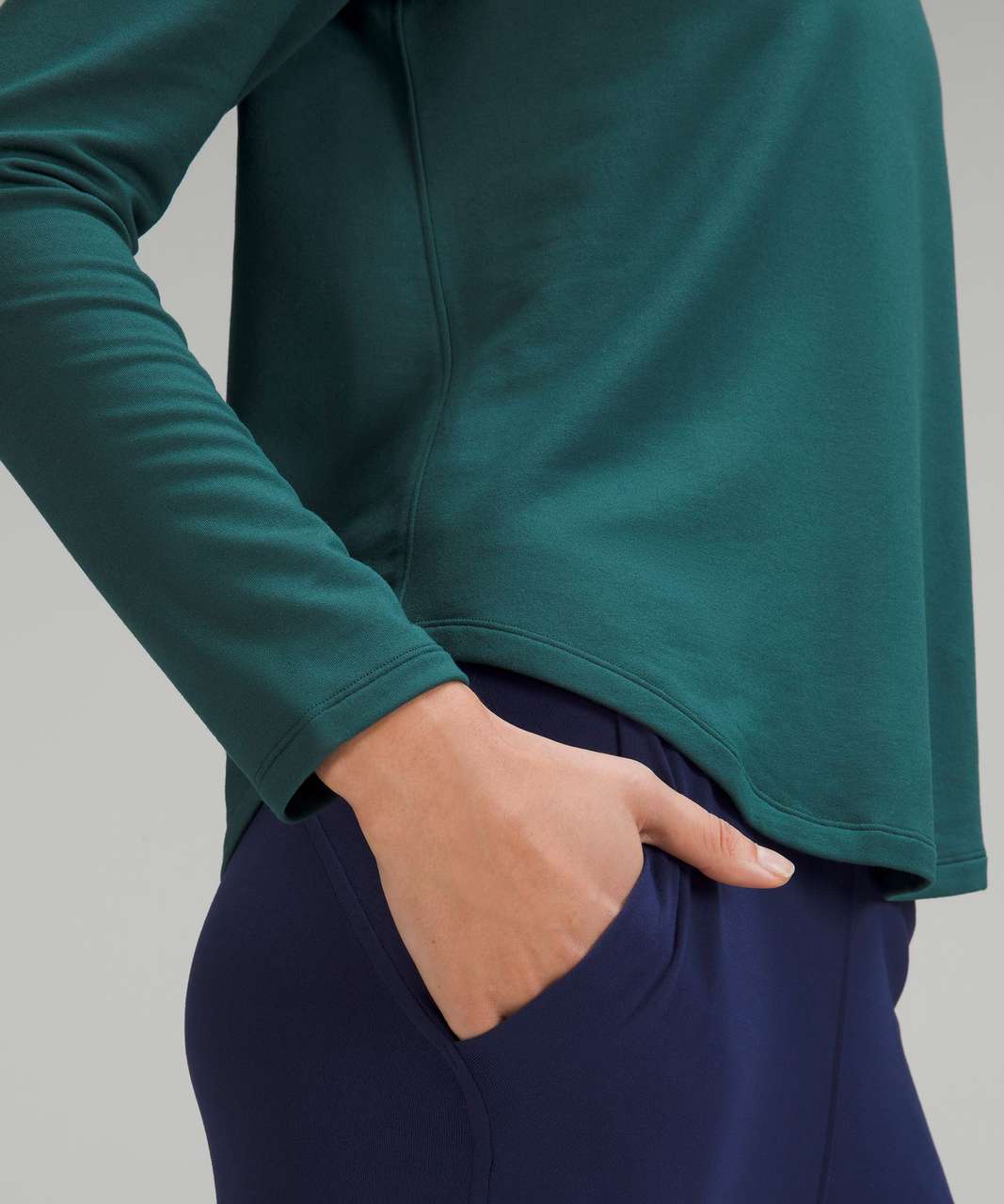 Lululemon Love Modal Fleece Long Sleeve Shirt - Green Jasper