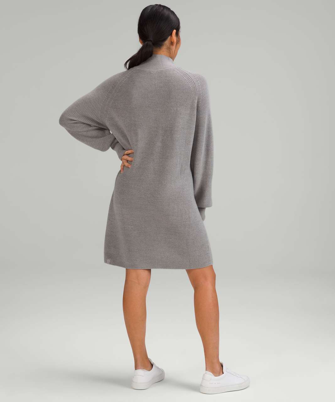 Lululemon Merino Wool-Blend Knit Dress - Heathered Gull Grey