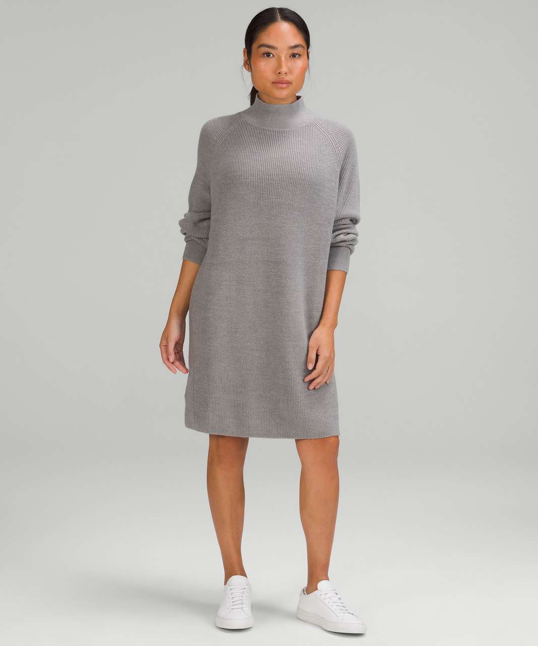 Lululemon Merino Wool-Blend Knit Dress - Heathered Gull Grey