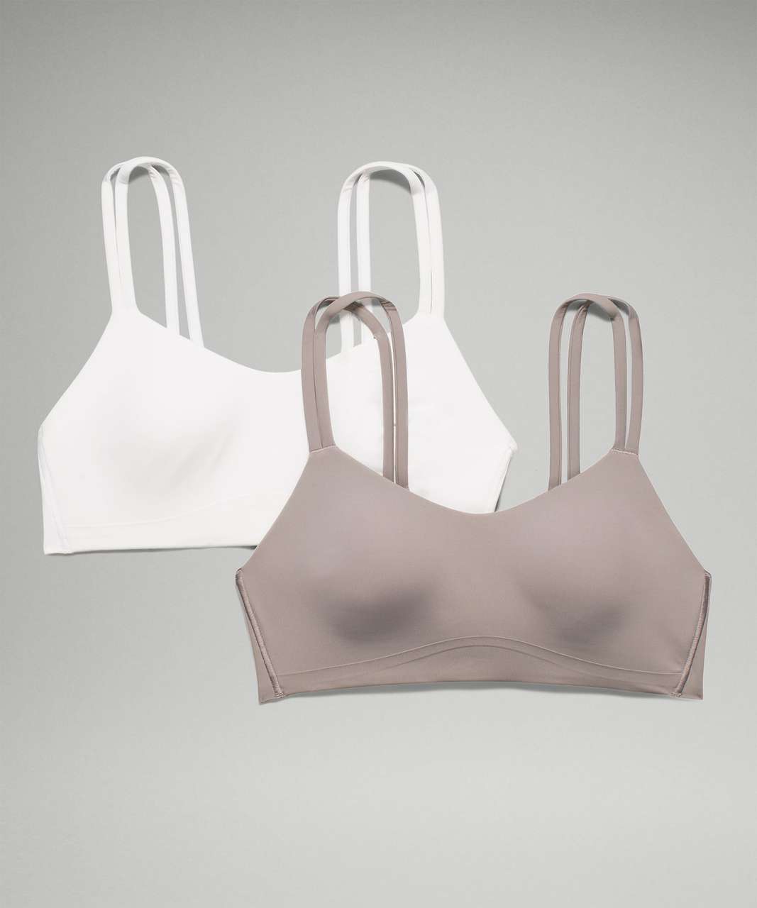 Lululemon Like a Cloud Bra 2 Pack *Light Support, B/C Cup - White / Gull Grey