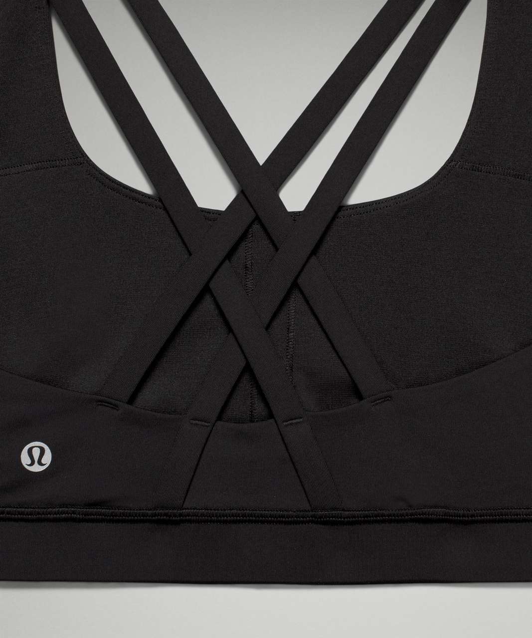 Lululemon Energy Bra High Neck Black size 6 strappy sports bra