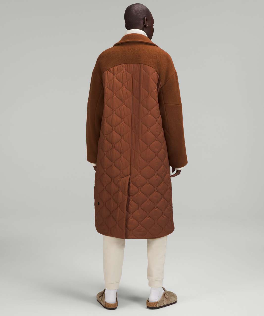 Lululemon Wool Long Coat - Roasted Brown