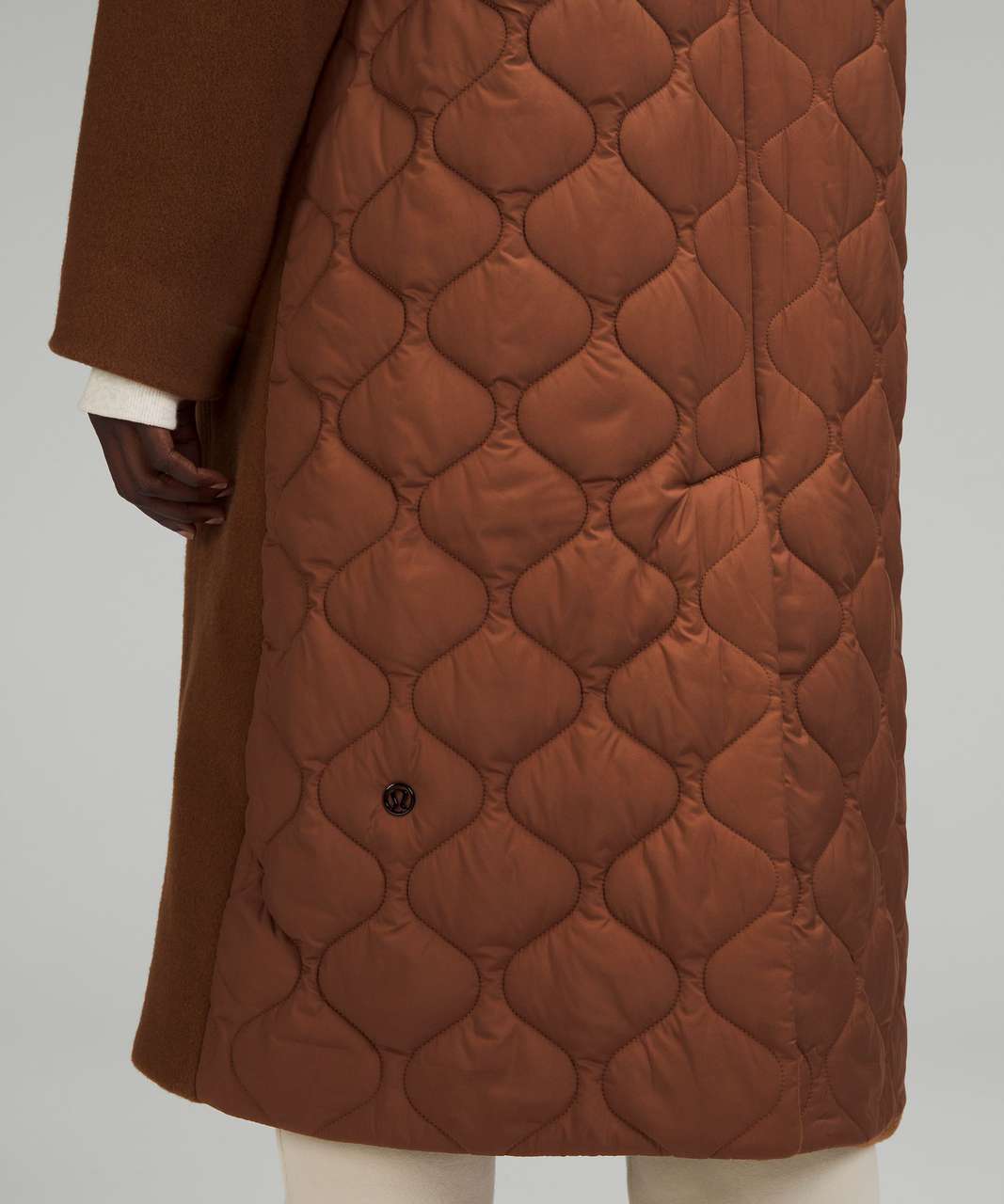 Lululemon Wool Long Coat - Roasted Brown