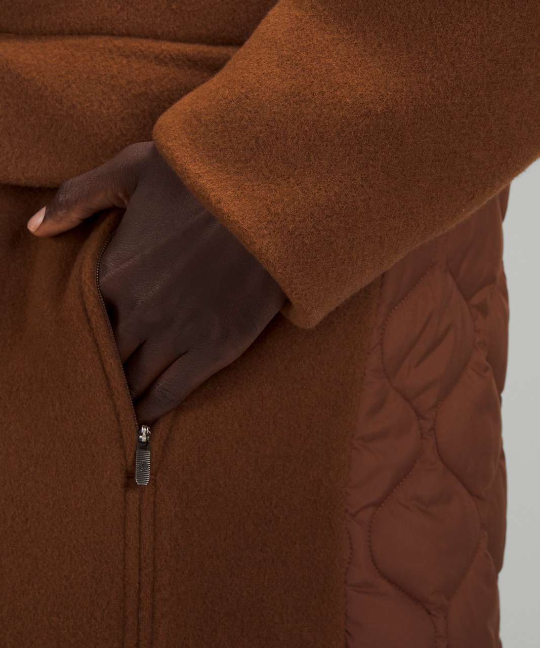 Lululemon Wool Long Coat - Roasted Brown