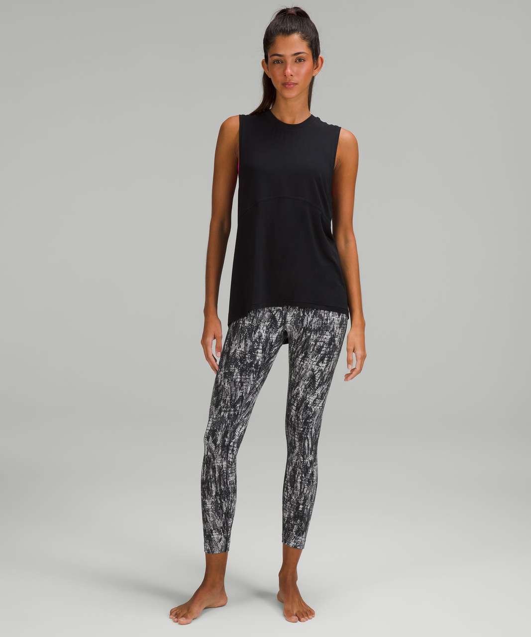 Lululemon InStill High-Rise Tight 25 - Lino Slide Alpine White Black - lulu  fanatics