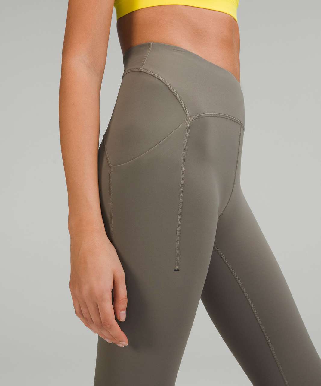 Lululemon Power Thru High-Rise Tight 25 - Mauve Grey - lulu fanatics