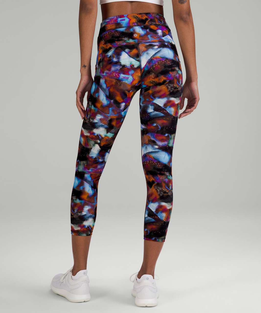 Lululemon Power Thru High-Rise Tight 25 - Over Tie Dye Wisteria Purple Graphite  Grey - lulu fanatics