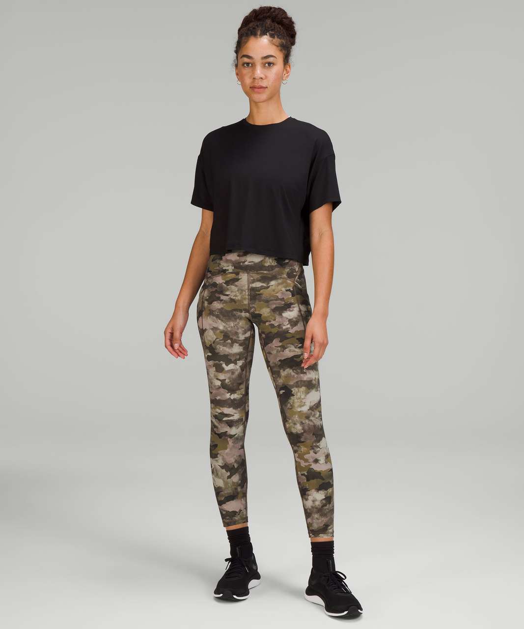 Lululemon Power Thru High-Rise Tight 25" - Heritage Camo Wash Juniper Green Multi