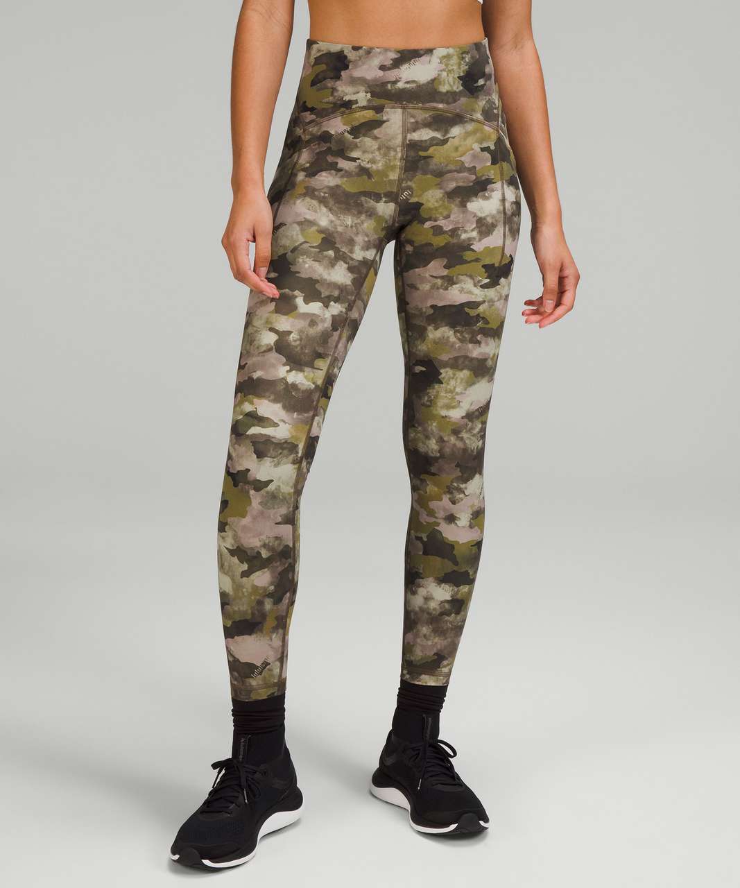 Lululemon Power Thru High-Rise Tight 25" - Heritage Camo Wash Juniper Green Multi