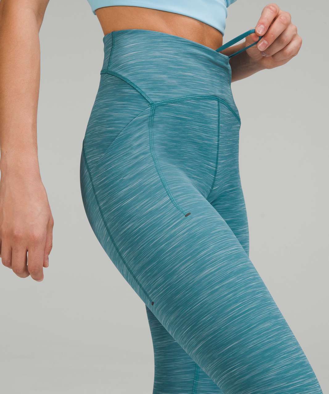 Lululemon Power Thru High-Rise Tight 25" - Heathered Capture Blue