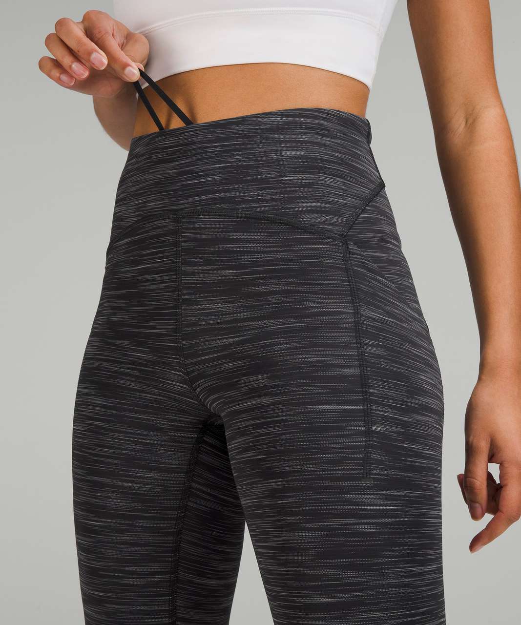 Lululemon Power Thru High-Rise Tight 25" - Heathered Black