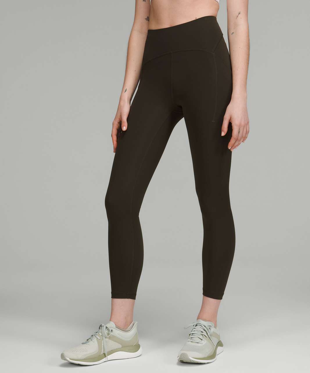 Lululemon Power Thru High-Rise Tight 25" - Dark Olive