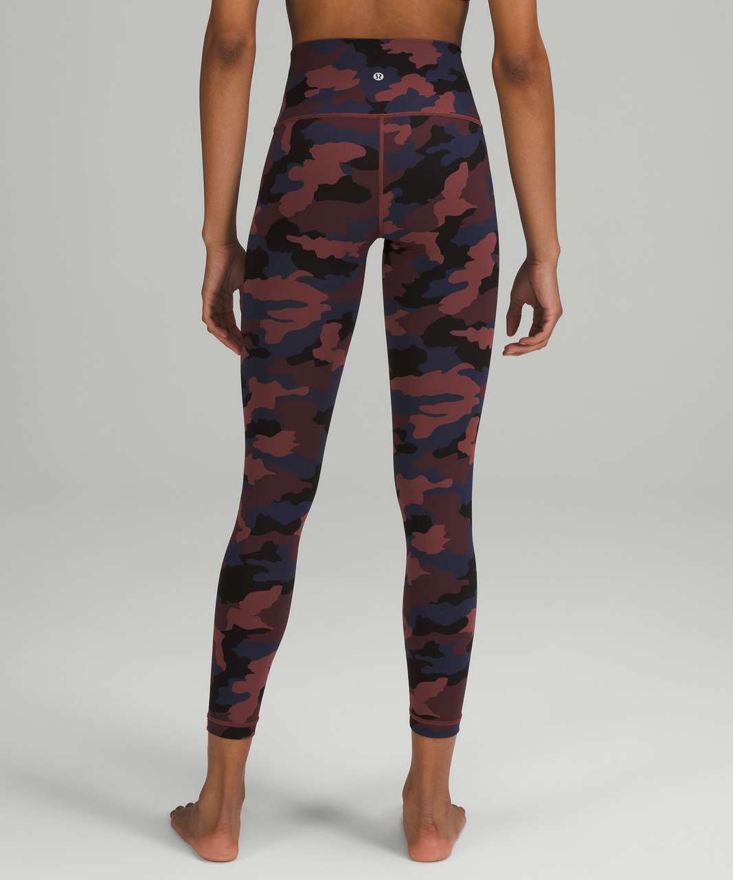 Lululemon Wunder Train Tight 25 Size 0 Heritage Camo Smoky Red Night Sea  54760