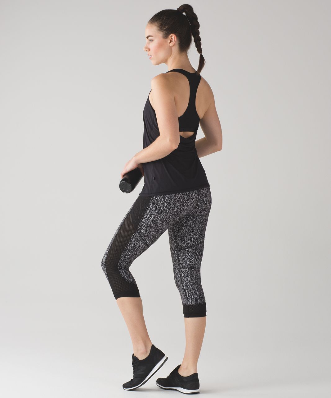 Lululemon Fit Physique Crop (19") - Luon Suited Jacquard Black White / Black