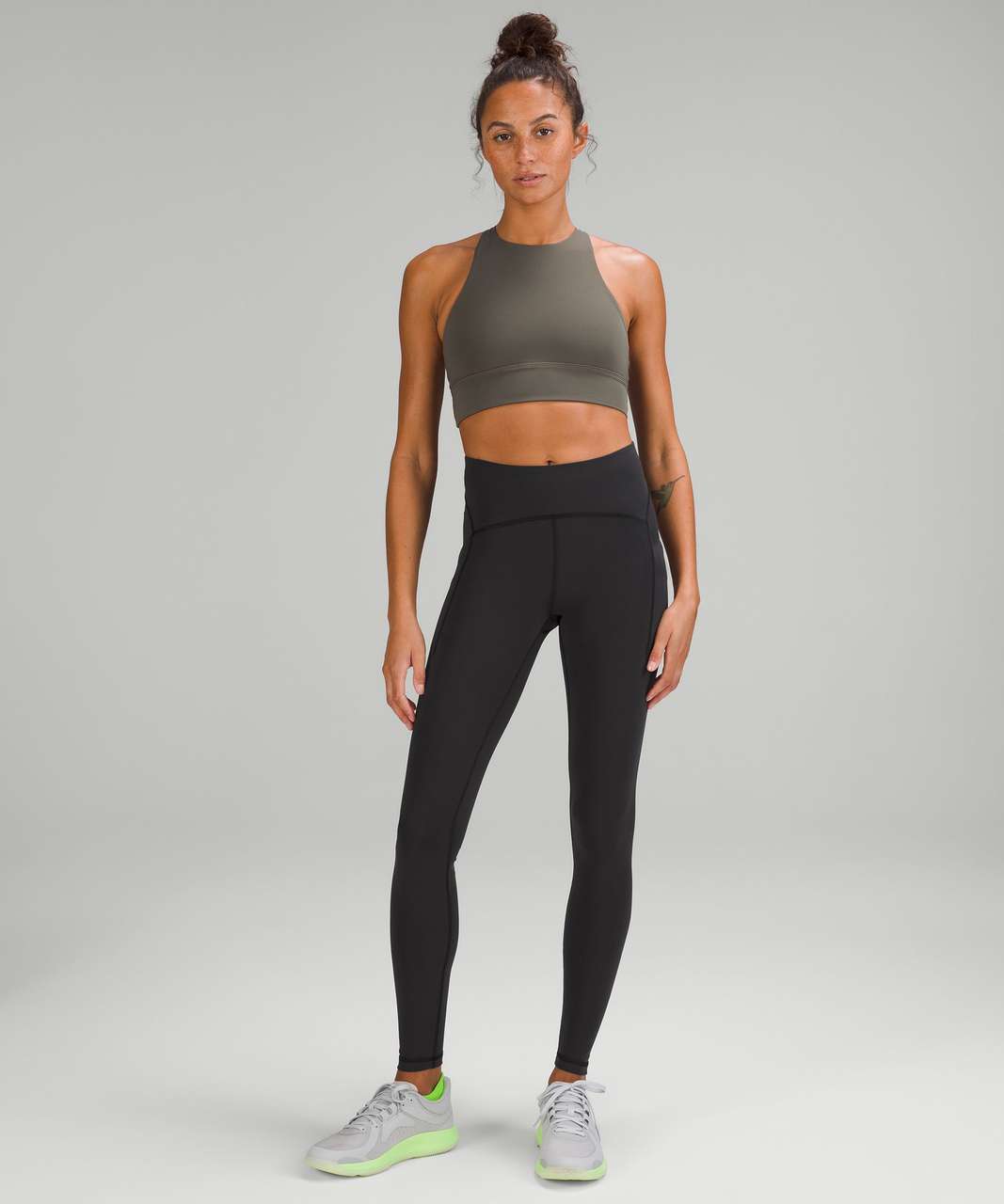 Lululemon Athletica Power Thru High Rise Legging Tight in Black Women's 4