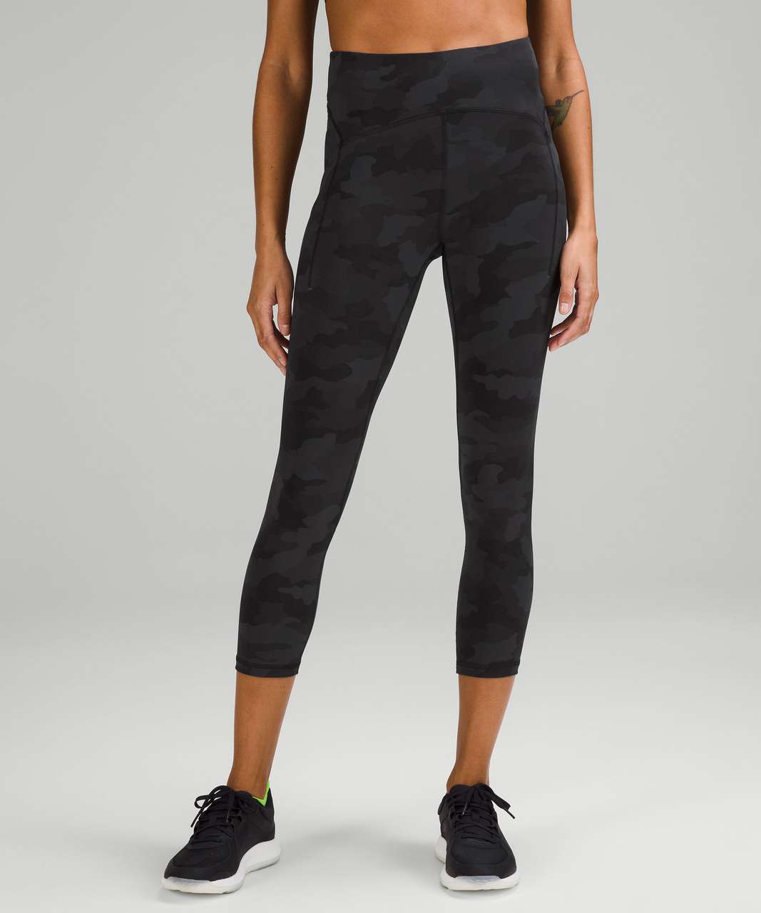 NWT Size 12 Lululemon Leggings With Pockets Power Thru High Rise Black 23”