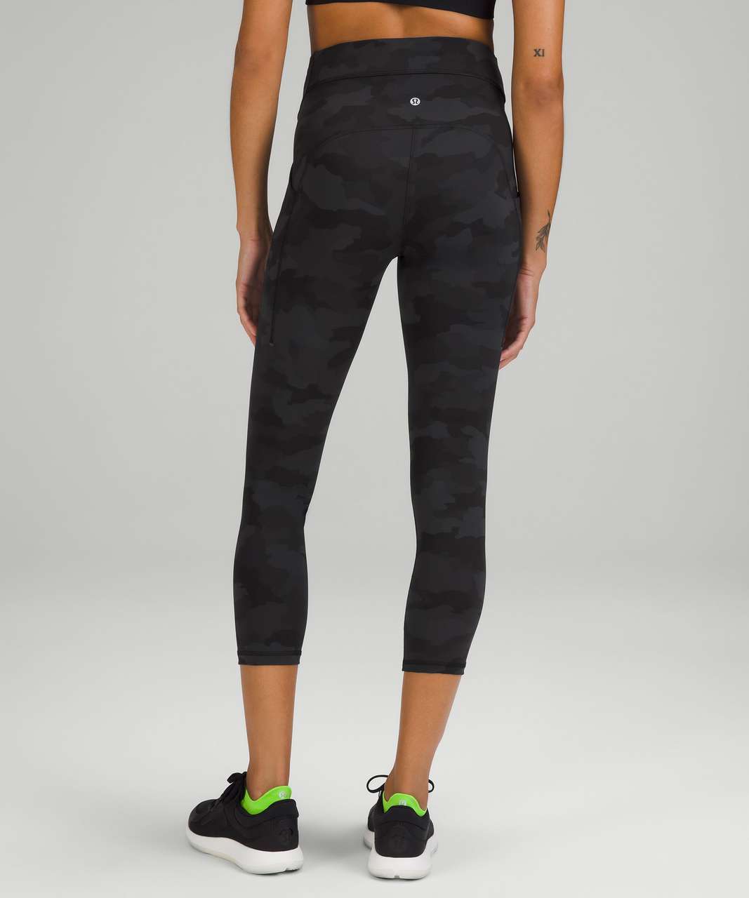 lululemon Power Thru High-Rise Crop 23” Heathered Black