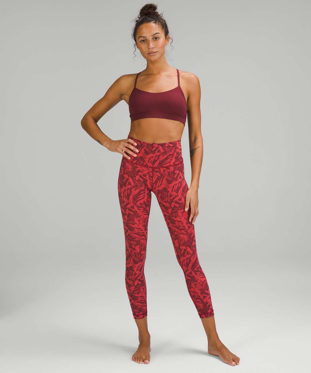 Lululemon Maroon Chianti 25 Inch Wunder Under High Rise Tight