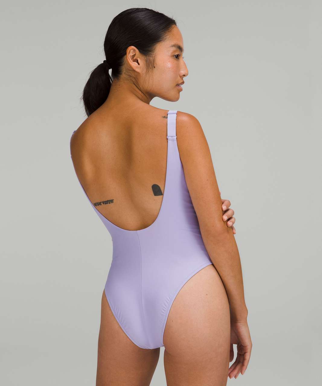 Lululemon Waterside V-Neck Skimpy-Fit One-Piece Swimsuit *B/C Cup - Lilac Smoke