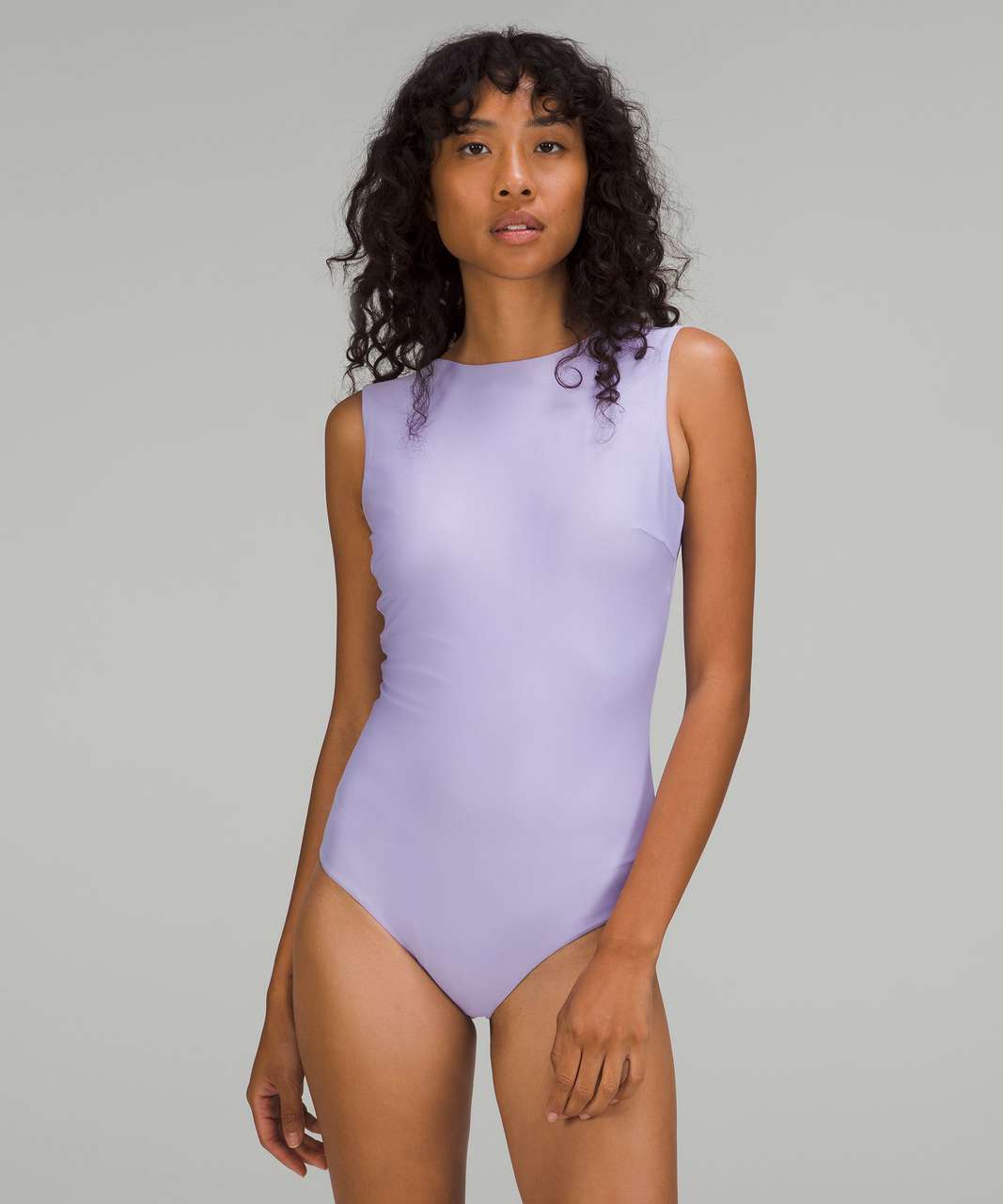 Lululemon Waterside Square-Neck One-Piece Swimsuit *B/C Cup, Medium Bum  Coverage - True Navy - lulu fanatics