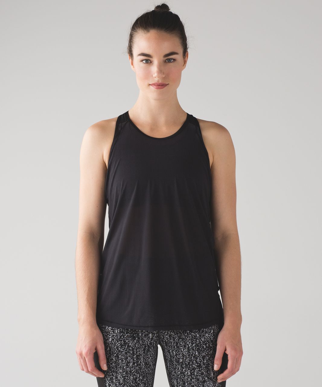 Lululemon Fit Physique Tank - Black / Suited Print White Black