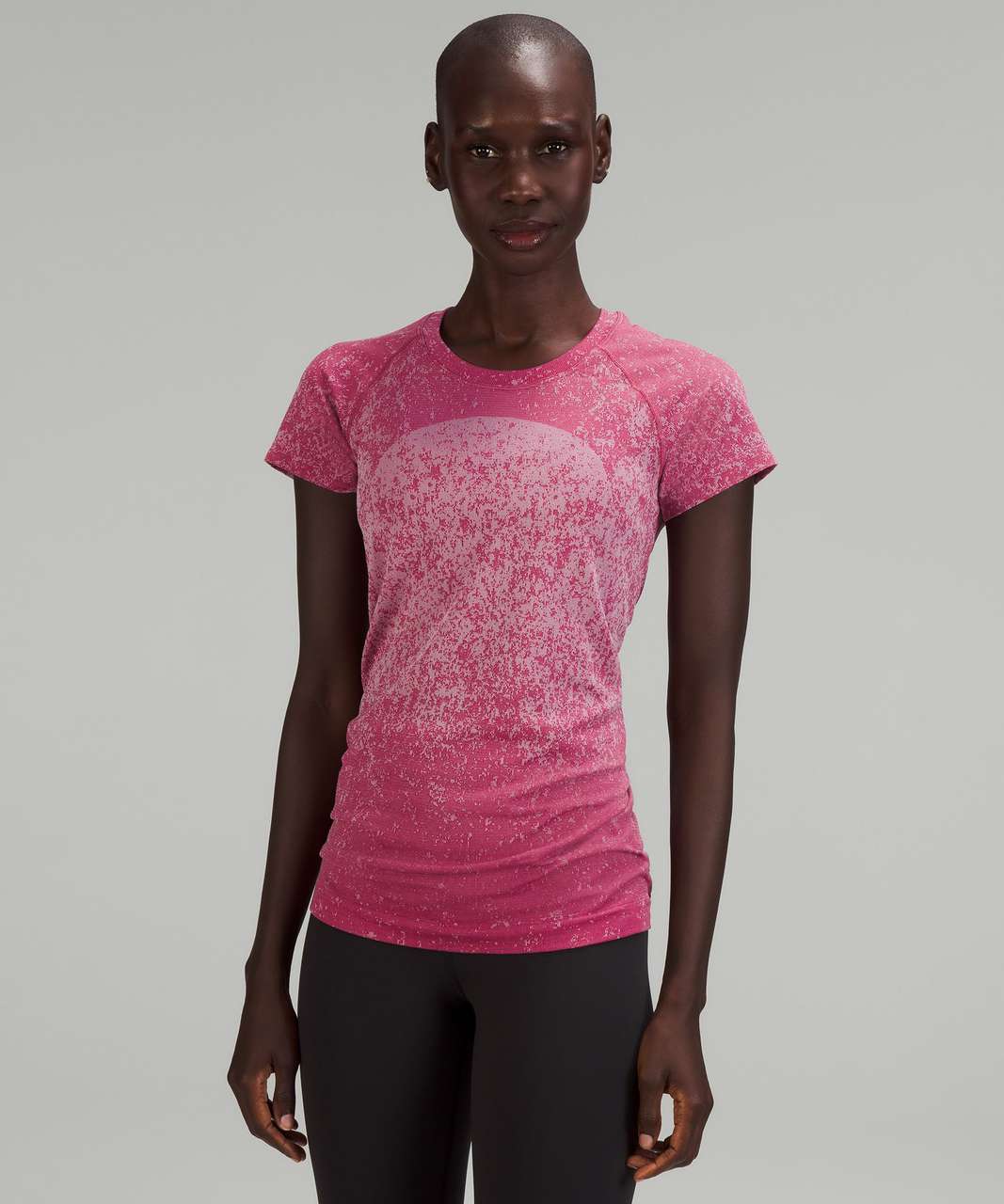 Lululemon Swiftly Tech Short Sleeve Shirt 2.0 - Gradient Block Pomegranate / Pink Peony