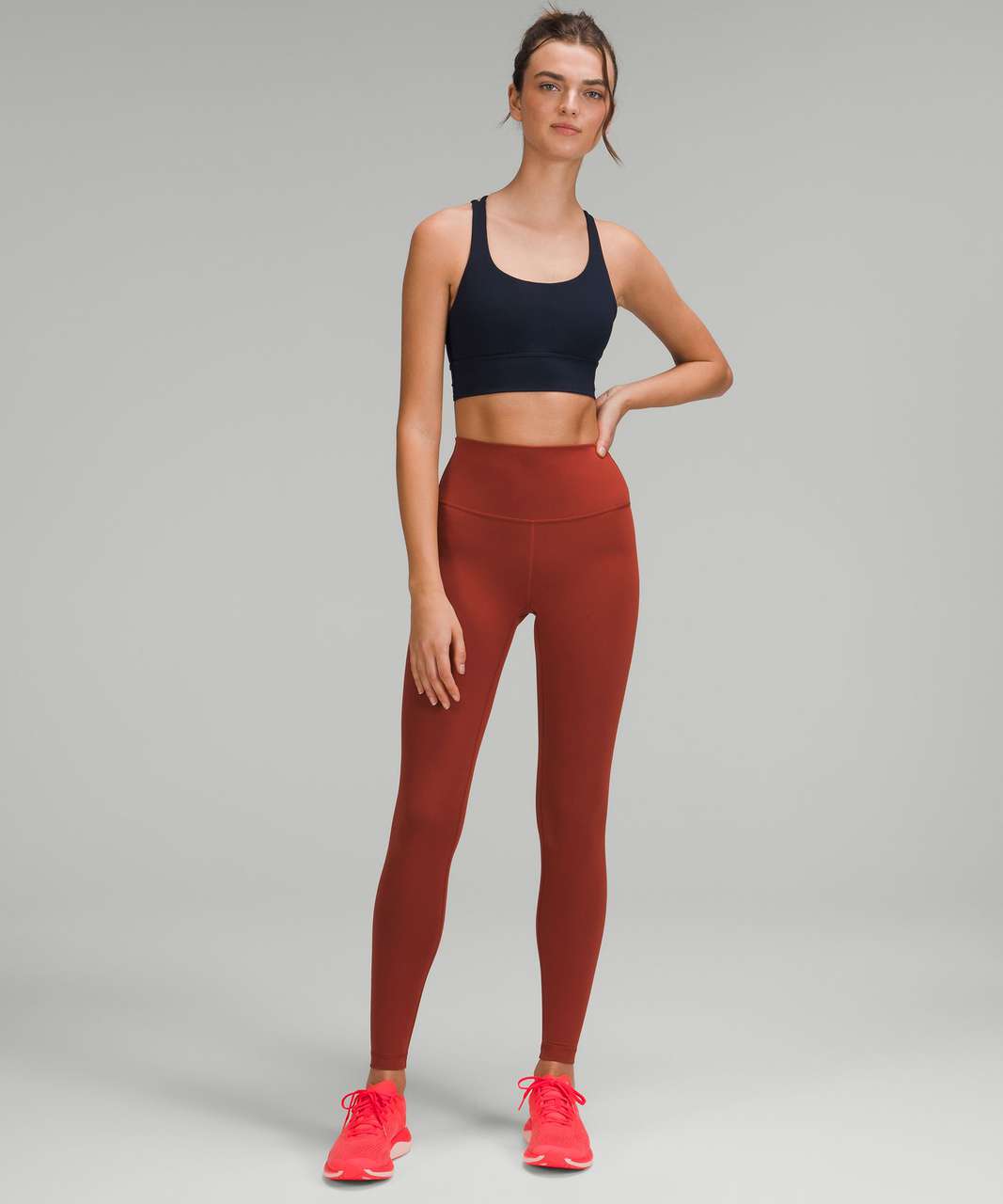 Lululemon Wunder Train Contour Fit High-Rise Tight 25 - Pomegranate - lulu  fanatics