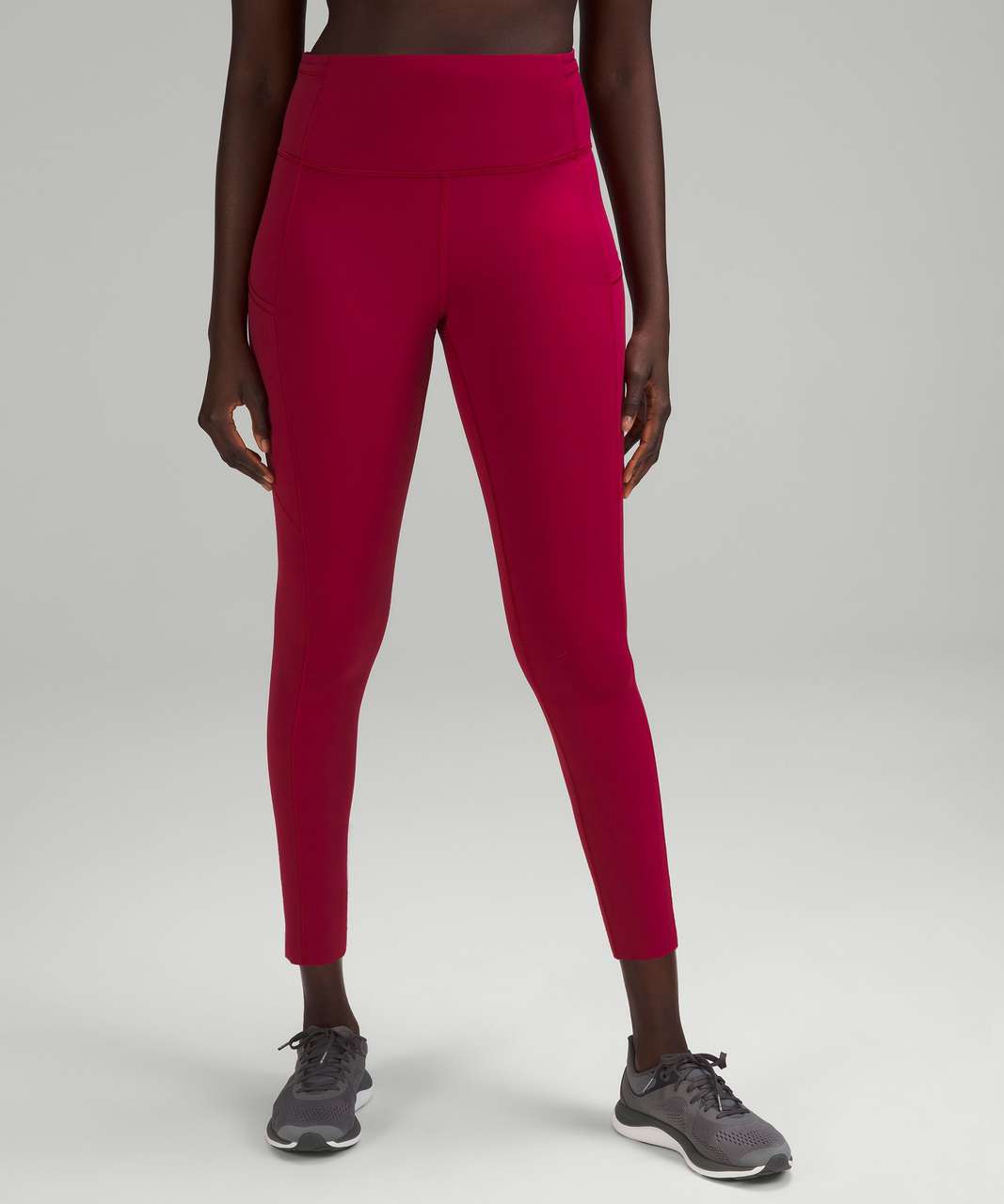 Lululemon Fast and Free High-Rise Tight 25 - Pomegranate - lulu fanatics