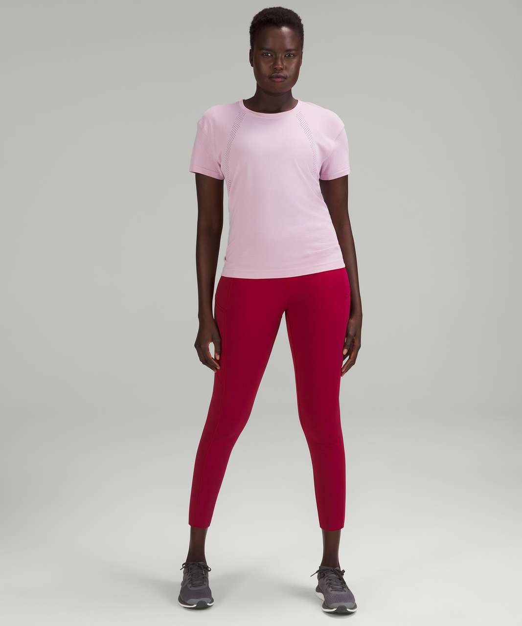 Lululemon Fast and Free High-Rise Tight 25" - Pomegranate