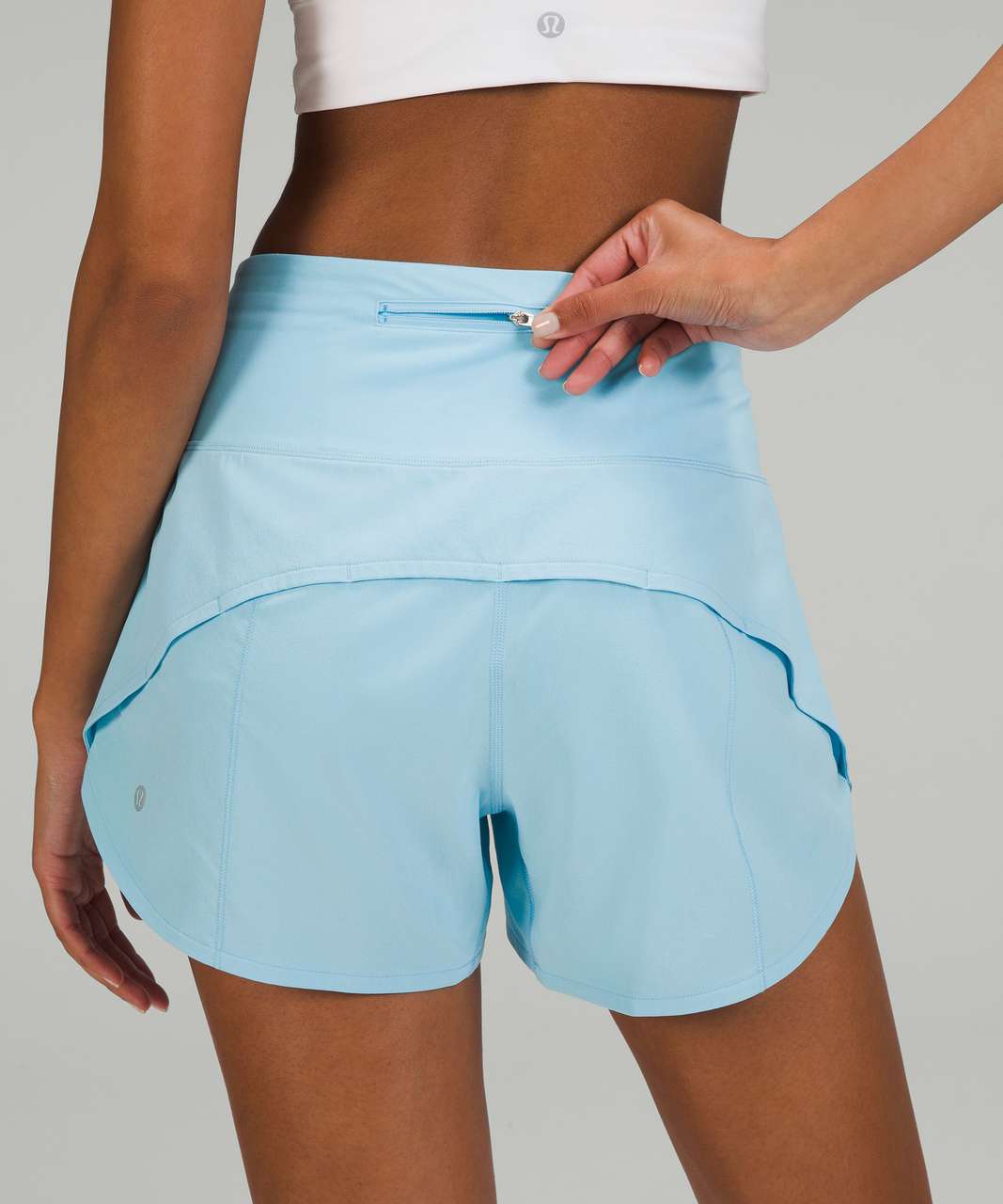 Lululemon Speed Up High-Rise Lined Short 4" - Blue Chill