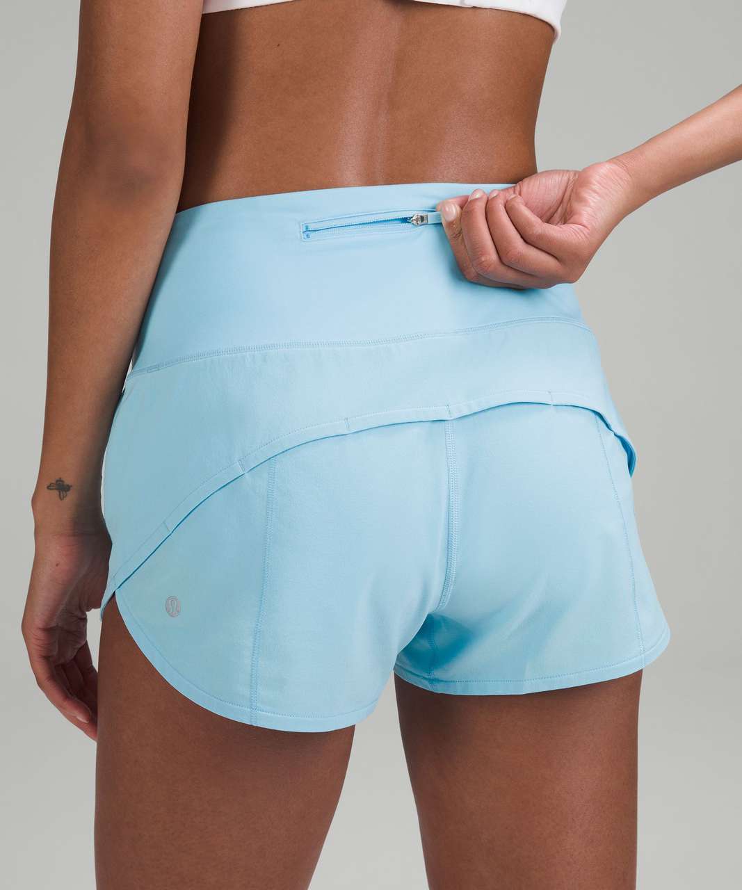 Lululemon Speed Up High-Rise Lined Short 2.5" - Blue Chill