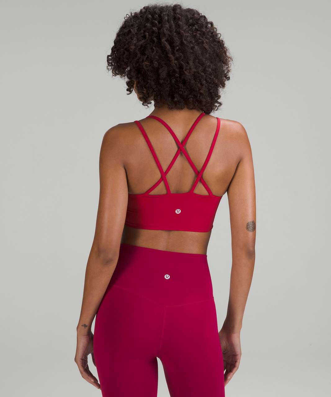 Lululemon Like A Cloud Longline Bra Light Support, B/c Cup In Pink Peony