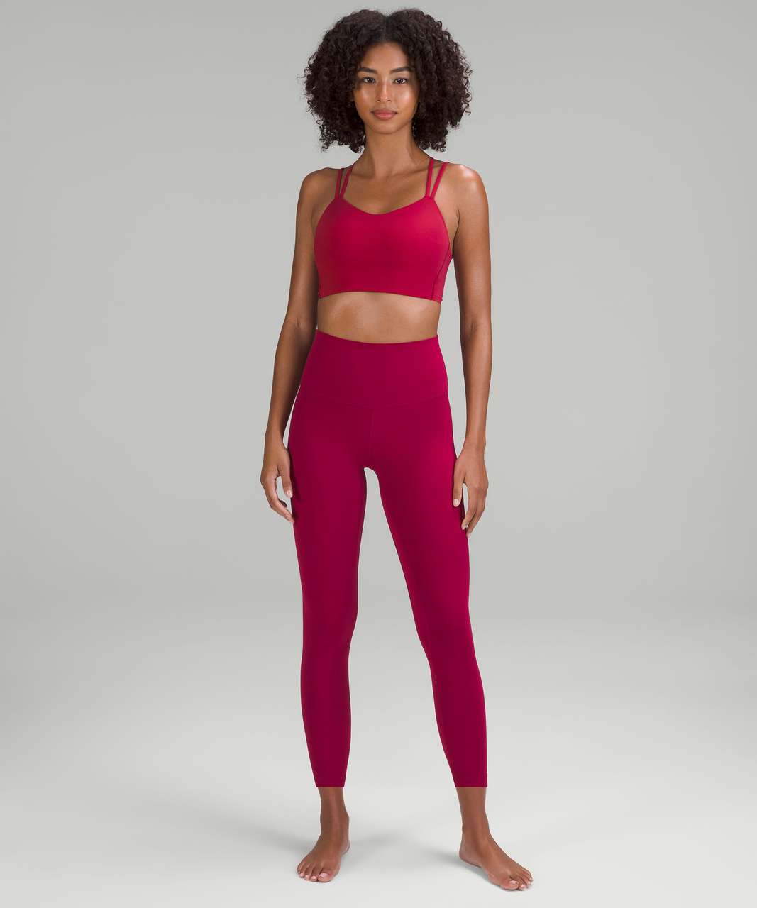 LULULEMON LIKE A CLOUD LONGLINE BRA LIGHT SUPPORT B/C CUP RED